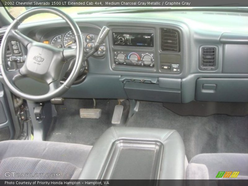 Medium Charcoal Gray Metallic / Graphite Gray 2002 Chevrolet Silverado 1500 LT Extended Cab 4x4