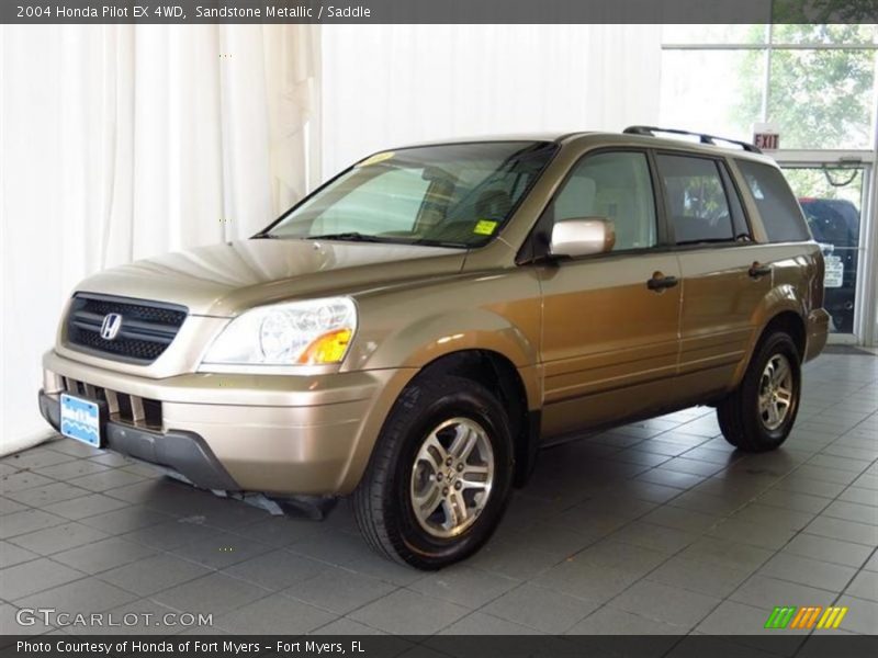 Sandstone Metallic / Saddle 2004 Honda Pilot EX 4WD