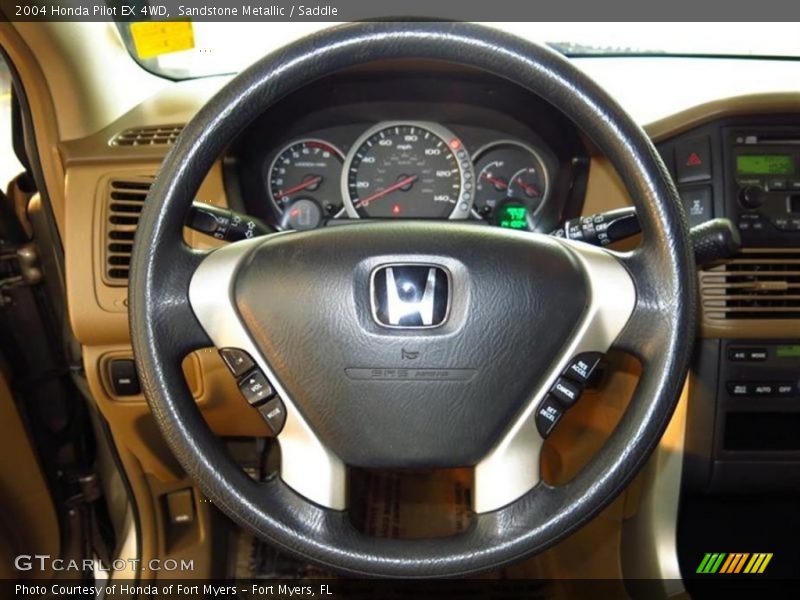 Sandstone Metallic / Saddle 2004 Honda Pilot EX 4WD