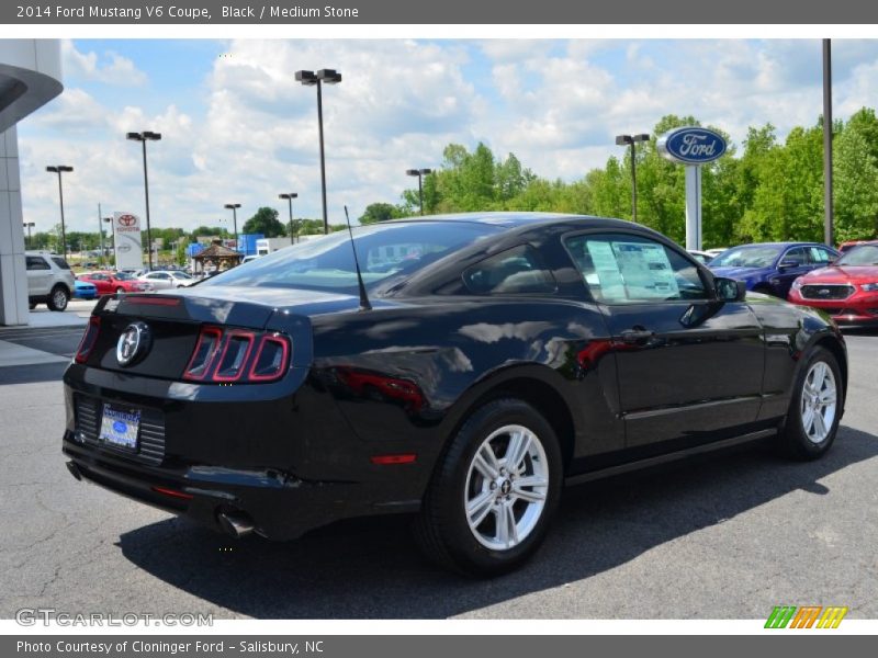 Black / Medium Stone 2014 Ford Mustang V6 Coupe