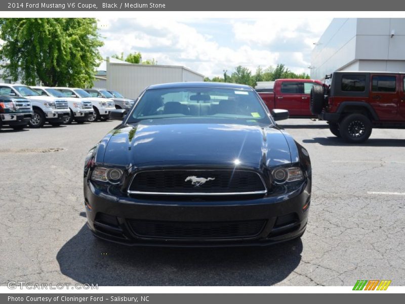 Black / Medium Stone 2014 Ford Mustang V6 Coupe