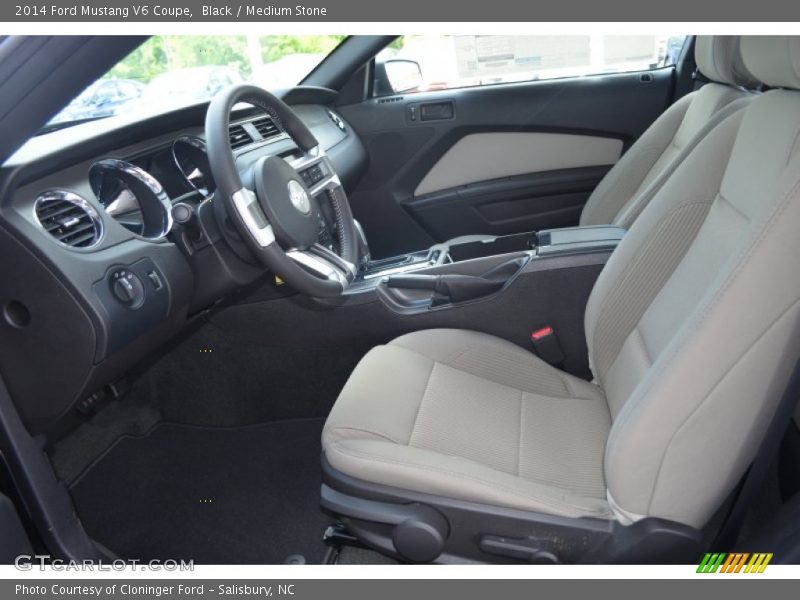 Black / Medium Stone 2014 Ford Mustang V6 Coupe