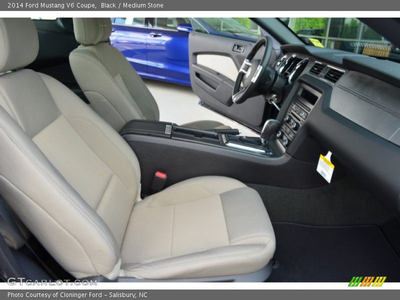 Black / Medium Stone 2014 Ford Mustang V6 Coupe