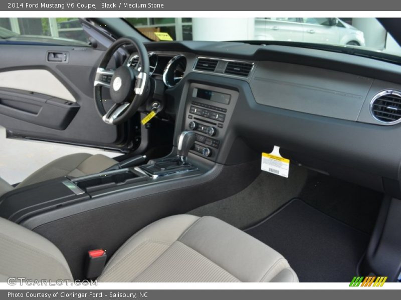 Black / Medium Stone 2014 Ford Mustang V6 Coupe