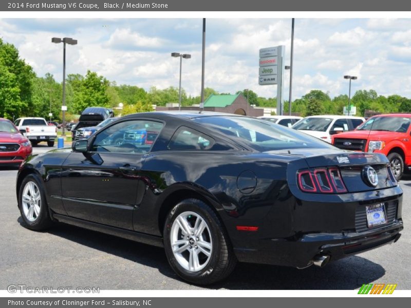 Black / Medium Stone 2014 Ford Mustang V6 Coupe