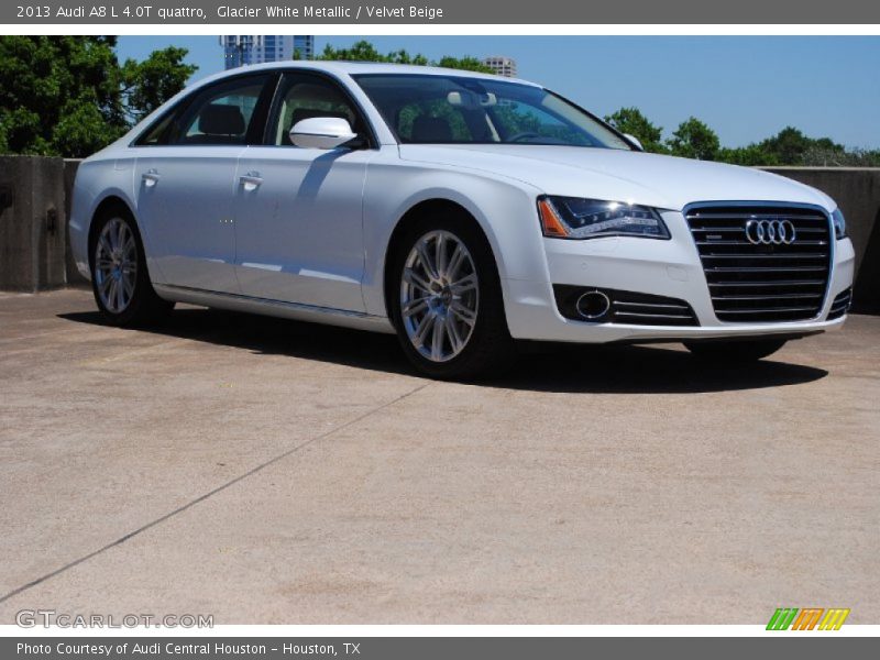 Glacier White Metallic / Velvet Beige 2013 Audi A8 L 4.0T quattro