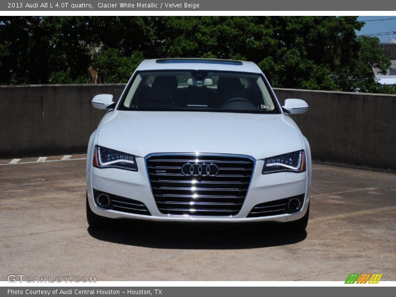 Glacier White Metallic / Velvet Beige 2013 Audi A8 L 4.0T quattro