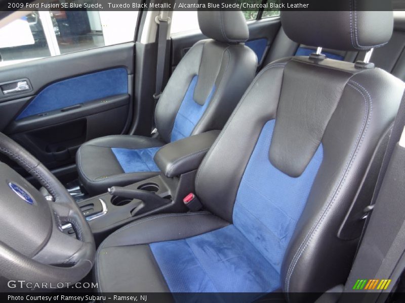 Front Seat of 2009 Fusion SE Blue Suede