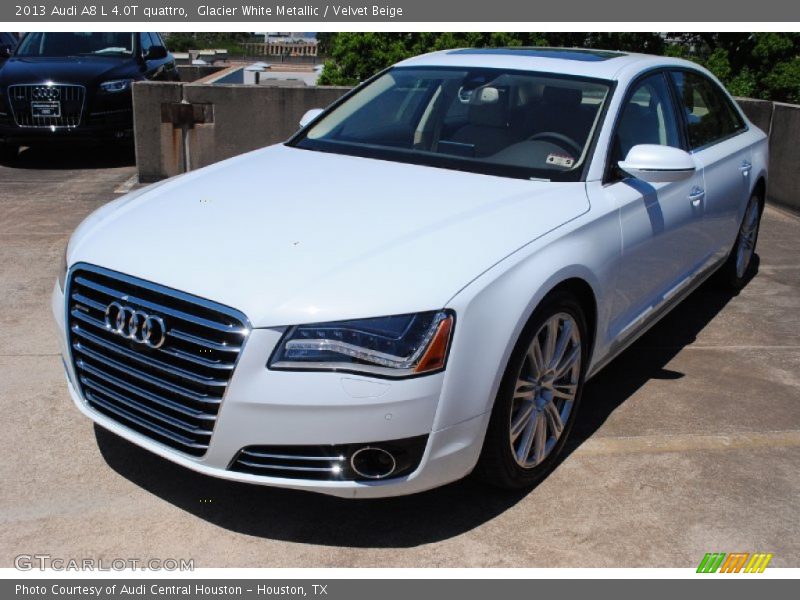 Glacier White Metallic / Velvet Beige 2013 Audi A8 L 4.0T quattro