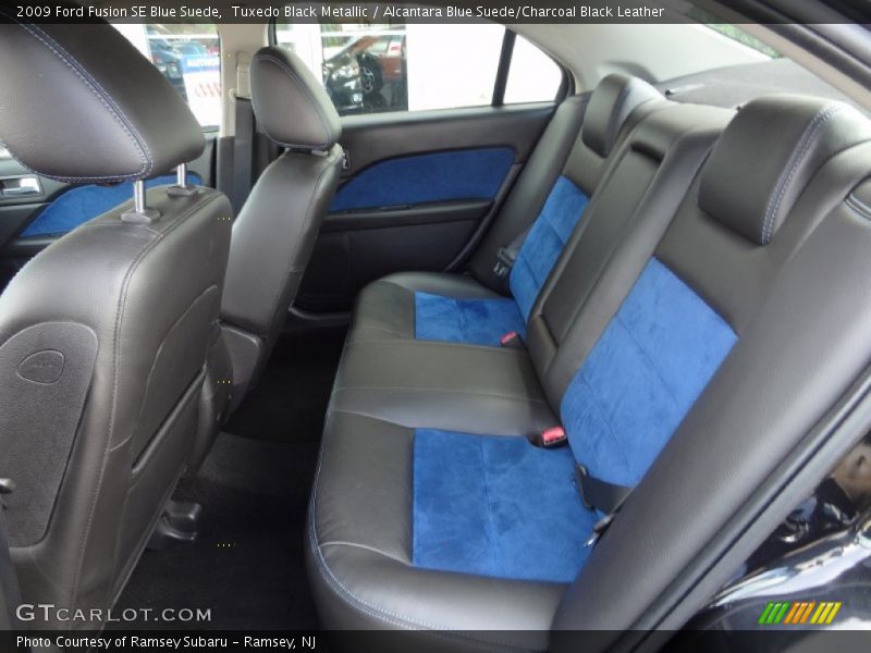 Rear Seat of 2009 Fusion SE Blue Suede