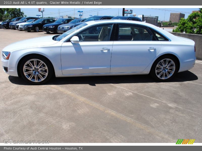 Glacier White Metallic / Velvet Beige 2013 Audi A8 L 4.0T quattro