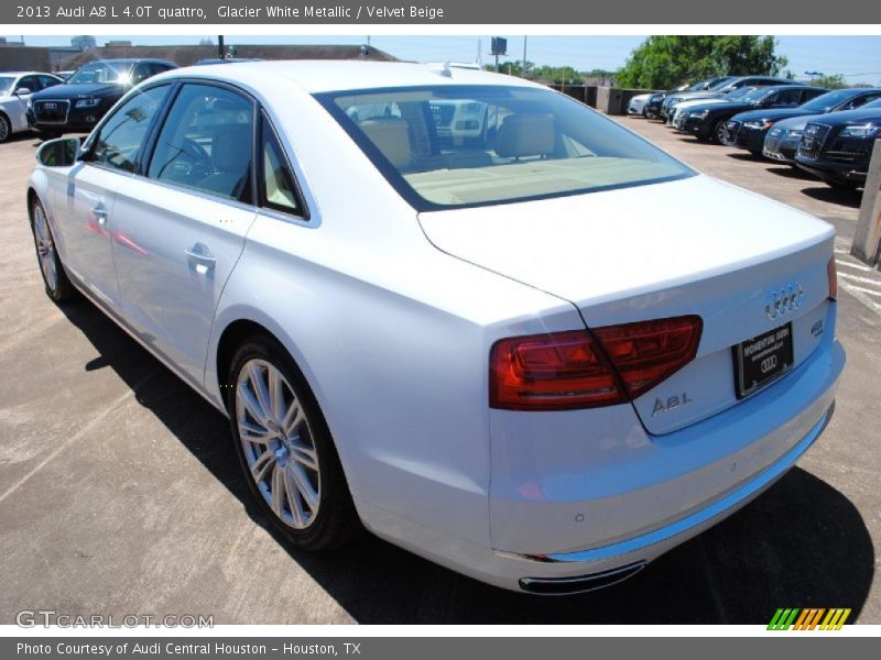 Glacier White Metallic / Velvet Beige 2013 Audi A8 L 4.0T quattro