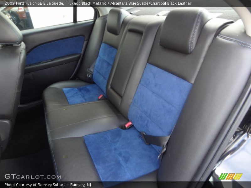 Rear Seat of 2009 Fusion SE Blue Suede