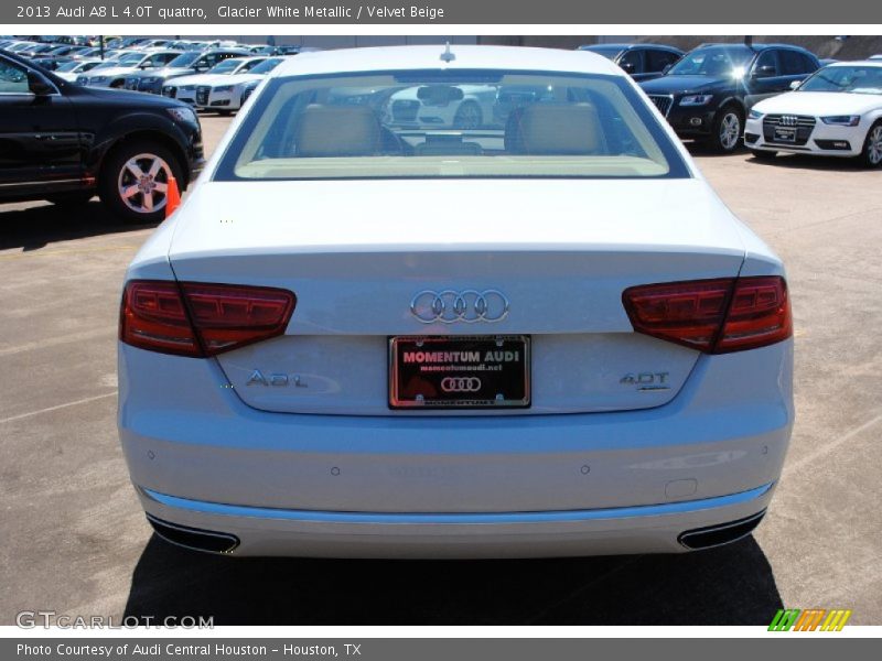 Glacier White Metallic / Velvet Beige 2013 Audi A8 L 4.0T quattro