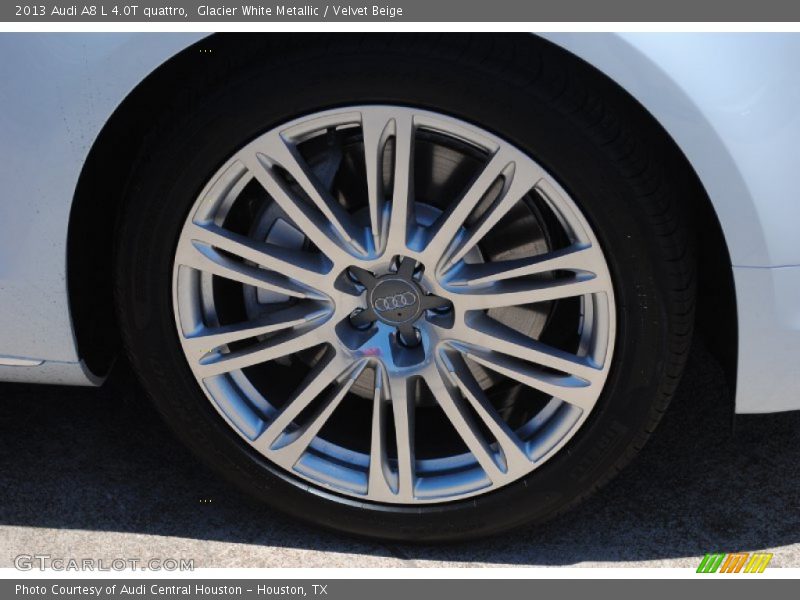 Glacier White Metallic / Velvet Beige 2013 Audi A8 L 4.0T quattro