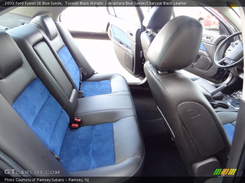 Tuxedo Black Metallic / Alcantara Blue Suede/Charcoal Black Leather 2009 Ford Fusion SE Blue Suede