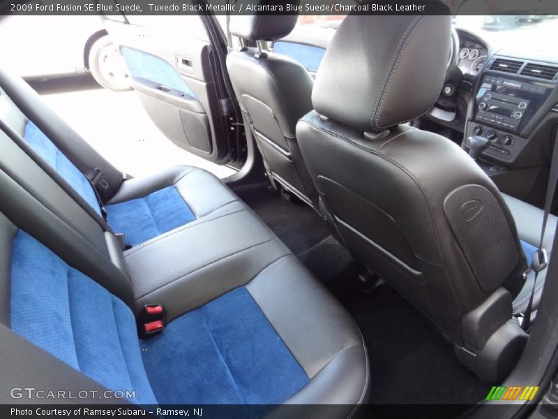 Tuxedo Black Metallic / Alcantara Blue Suede/Charcoal Black Leather 2009 Ford Fusion SE Blue Suede