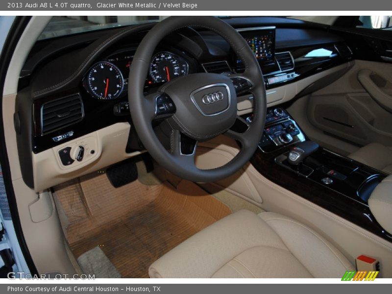 Glacier White Metallic / Velvet Beige 2013 Audi A8 L 4.0T quattro