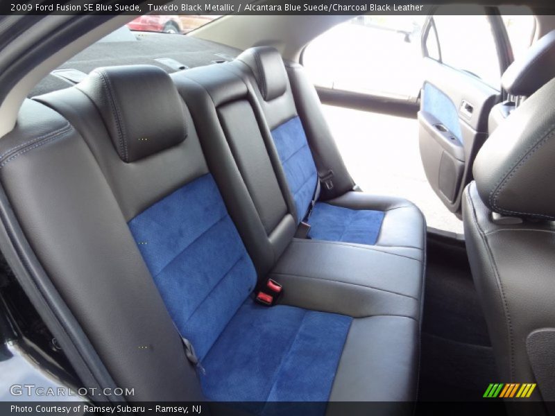Tuxedo Black Metallic / Alcantara Blue Suede/Charcoal Black Leather 2009 Ford Fusion SE Blue Suede