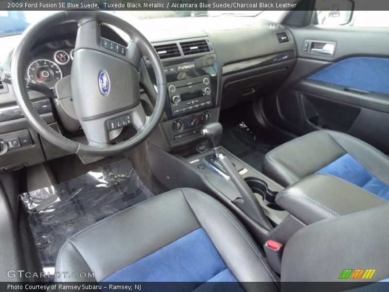 Alcantara Blue Suede/Charcoal Black Leather Interior - 2009 Fusion SE Blue Suede 
