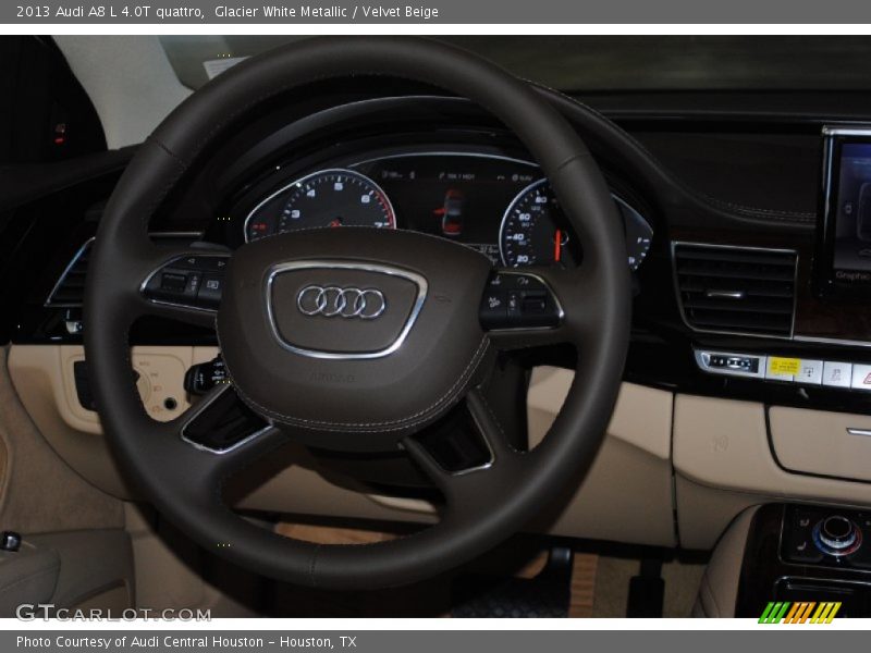 Glacier White Metallic / Velvet Beige 2013 Audi A8 L 4.0T quattro