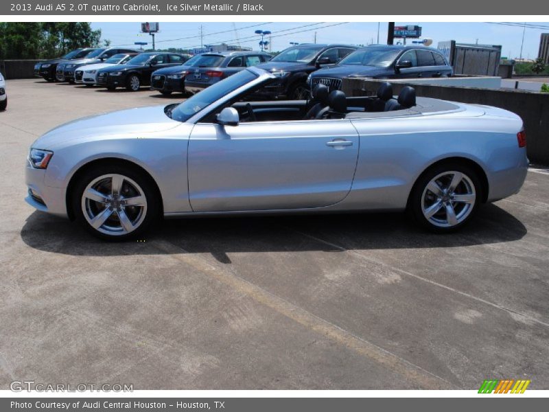 Ice Silver Metallic / Black 2013 Audi A5 2.0T quattro Cabriolet