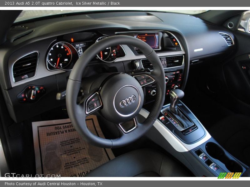 Ice Silver Metallic / Black 2013 Audi A5 2.0T quattro Cabriolet