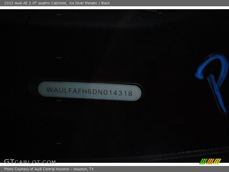 Ice Silver Metallic / Black 2013 Audi A5 2.0T quattro Cabriolet
