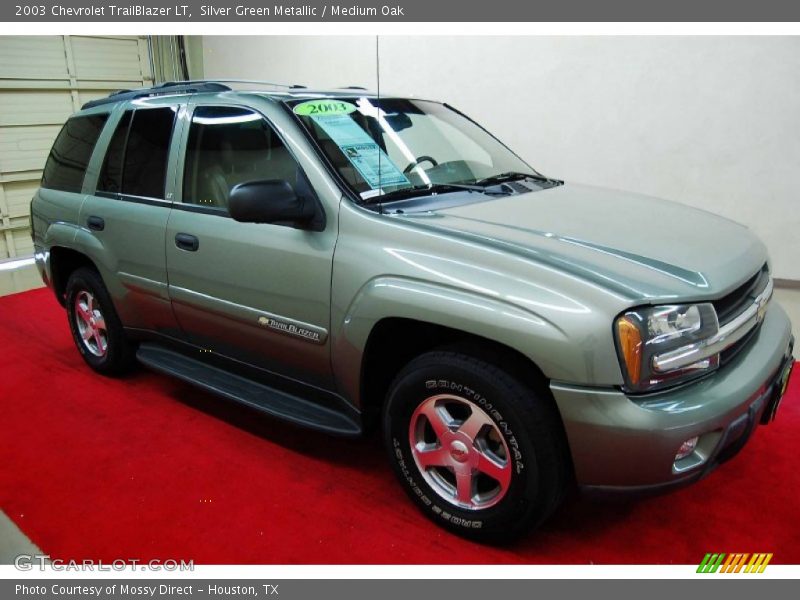 Silver Green Metallic / Medium Oak 2003 Chevrolet TrailBlazer LT