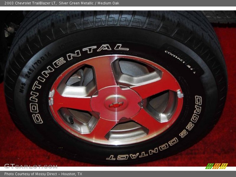 Silver Green Metallic / Medium Oak 2003 Chevrolet TrailBlazer LT