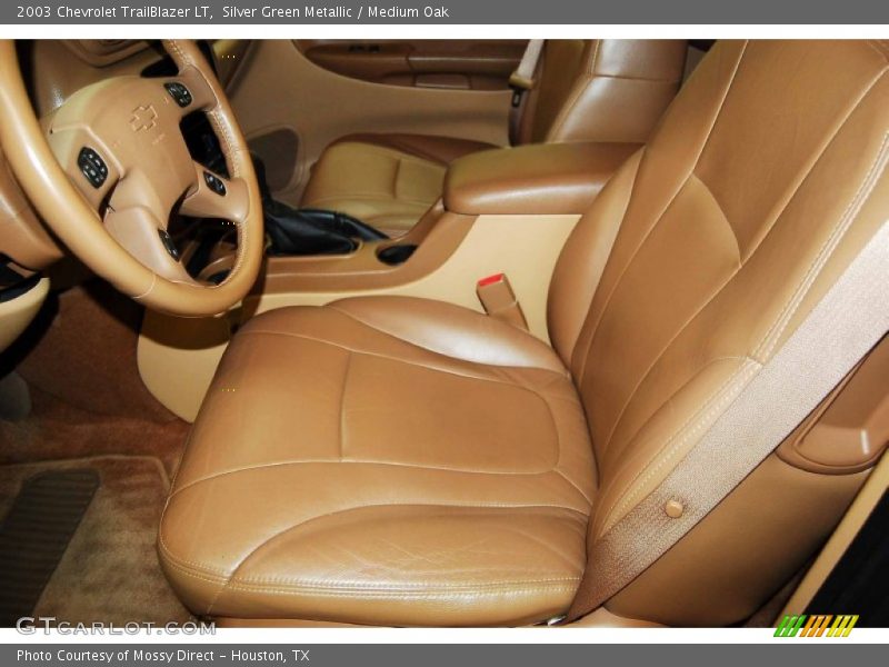 Silver Green Metallic / Medium Oak 2003 Chevrolet TrailBlazer LT