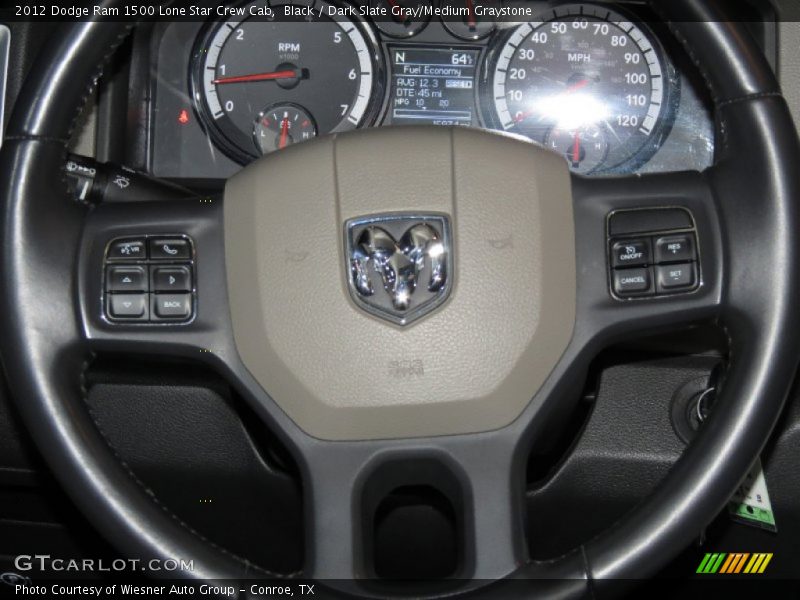 Black / Dark Slate Gray/Medium Graystone 2012 Dodge Ram 1500 Lone Star Crew Cab