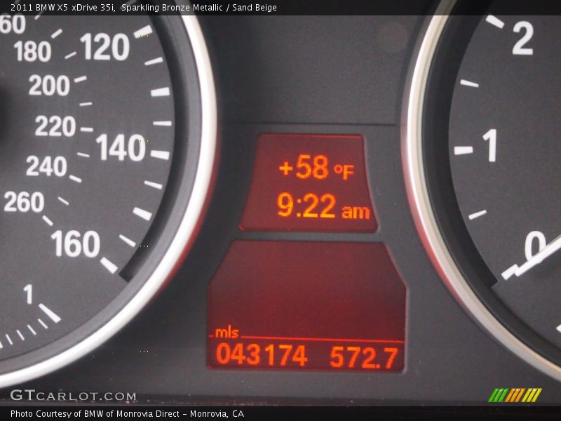 Sparkling Bronze Metallic / Sand Beige 2011 BMW X5 xDrive 35i