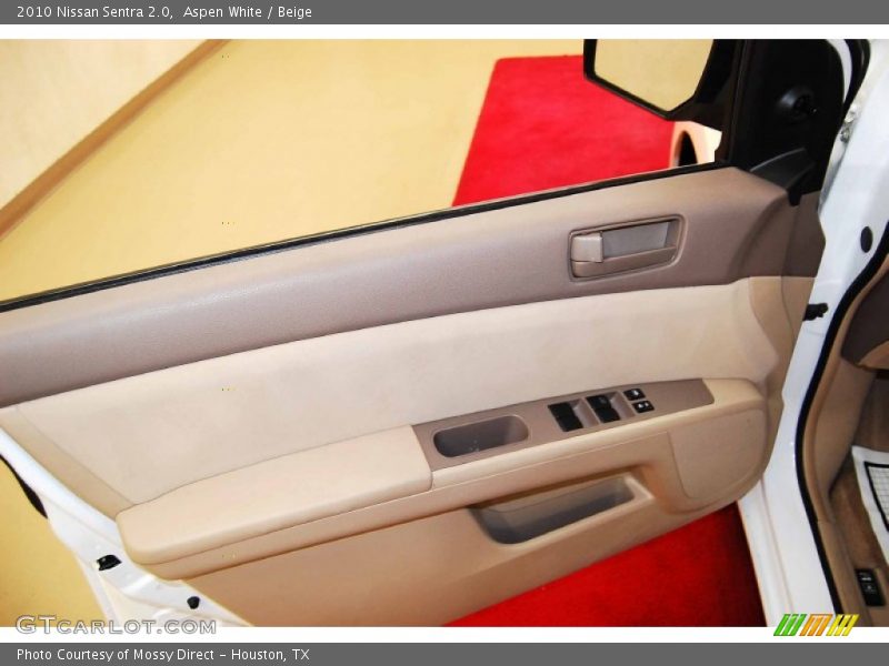 Aspen White / Beige 2010 Nissan Sentra 2.0