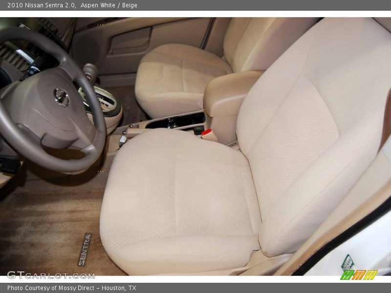 Aspen White / Beige 2010 Nissan Sentra 2.0