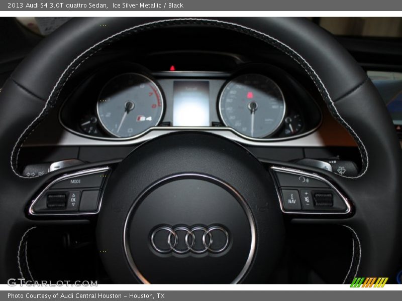 Ice Silver Metallic / Black 2013 Audi S4 3.0T quattro Sedan