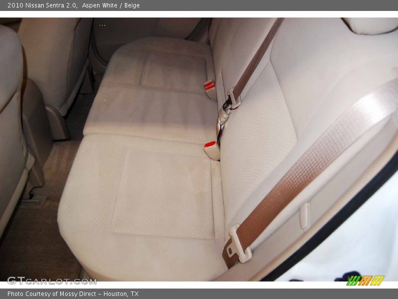 Aspen White / Beige 2010 Nissan Sentra 2.0