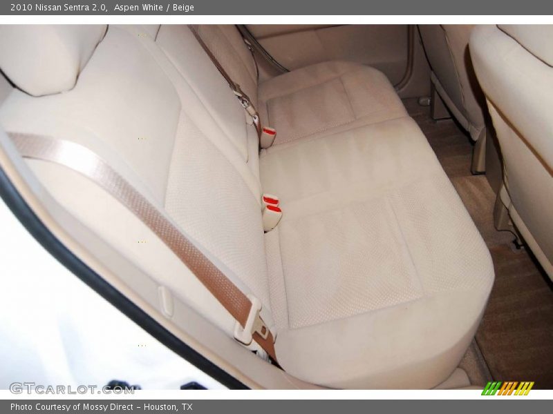 Aspen White / Beige 2010 Nissan Sentra 2.0