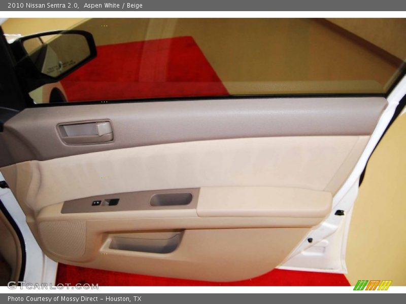 Aspen White / Beige 2010 Nissan Sentra 2.0