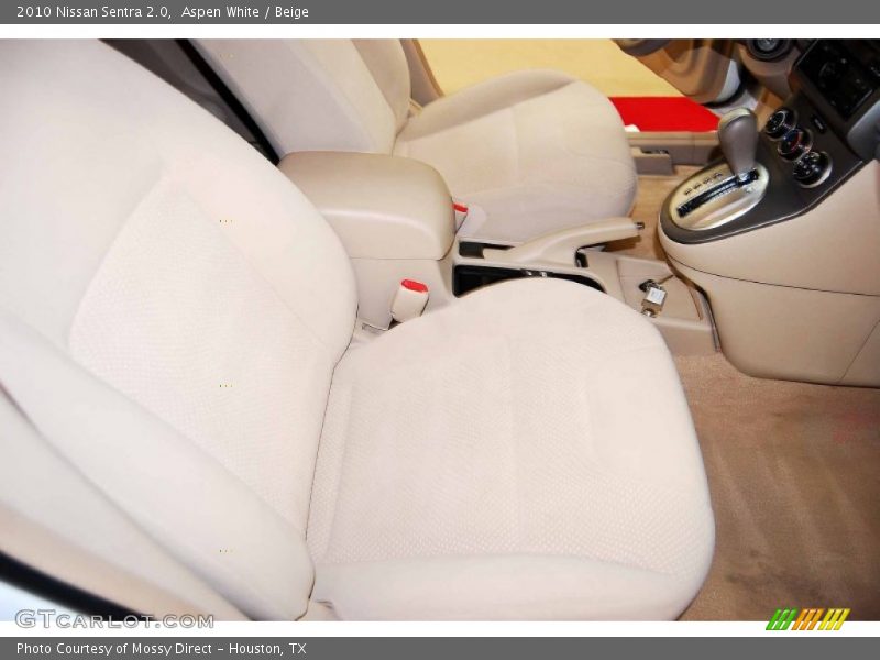 Aspen White / Beige 2010 Nissan Sentra 2.0