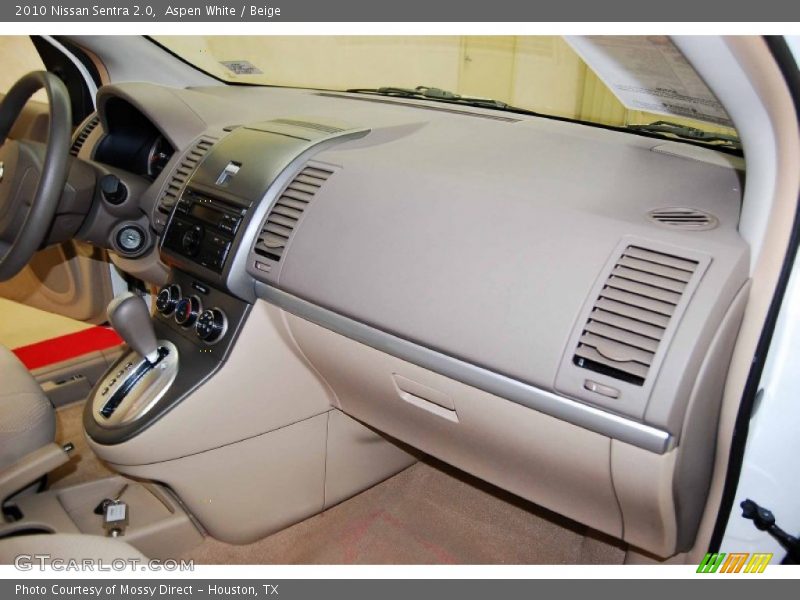 Aspen White / Beige 2010 Nissan Sentra 2.0