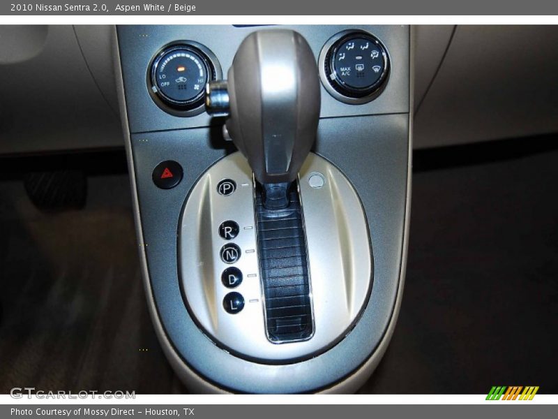 Aspen White / Beige 2010 Nissan Sentra 2.0