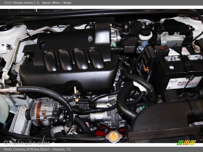 Aspen White / Beige 2010 Nissan Sentra 2.0