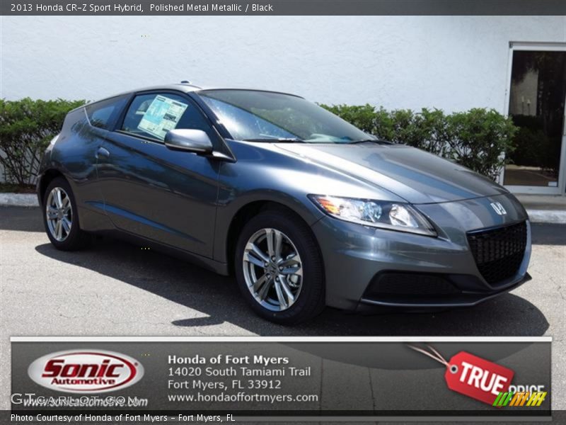 Polished Metal Metallic / Black 2013 Honda CR-Z Sport Hybrid
