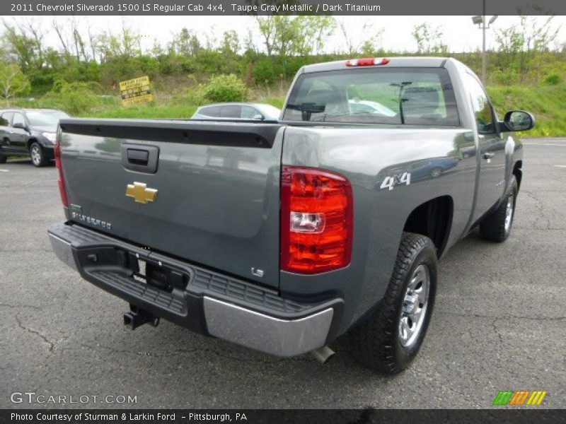 Taupe Gray Metallic / Dark Titanium 2011 Chevrolet Silverado 1500 LS Regular Cab 4x4