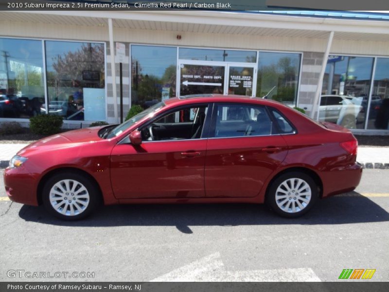 Camellia Red Pearl / Carbon Black 2010 Subaru Impreza 2.5i Premium Sedan