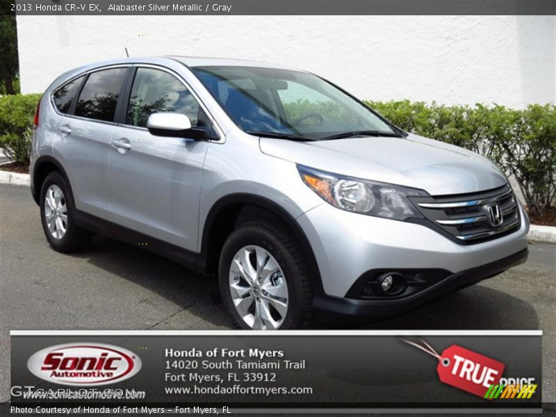 Alabaster Silver Metallic / Gray 2013 Honda CR-V EX