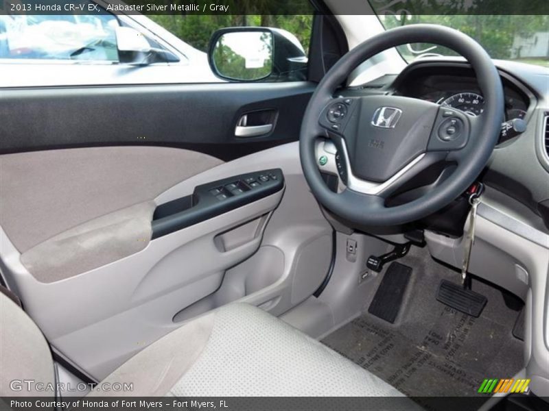Alabaster Silver Metallic / Gray 2013 Honda CR-V EX