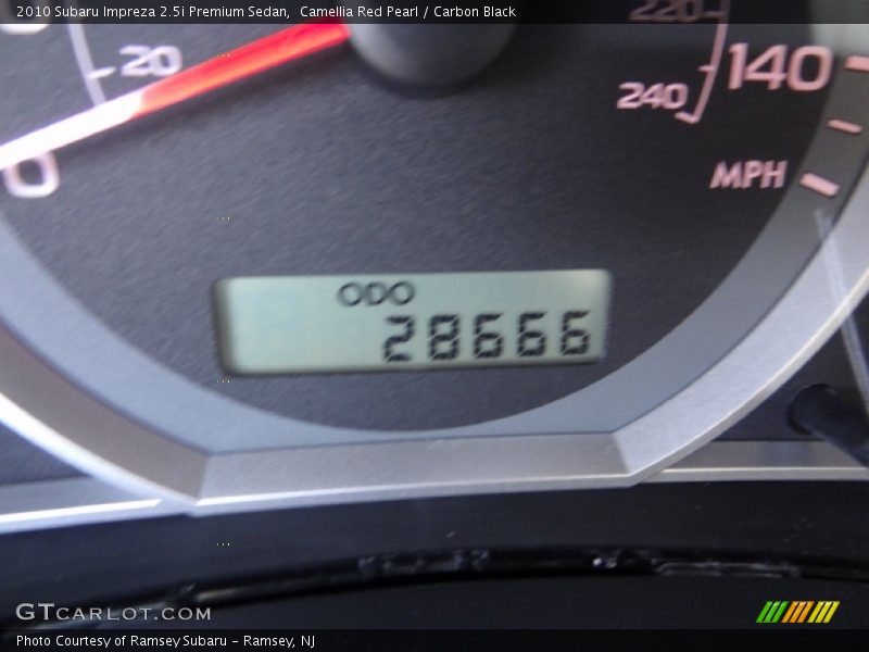 Camellia Red Pearl / Carbon Black 2010 Subaru Impreza 2.5i Premium Sedan
