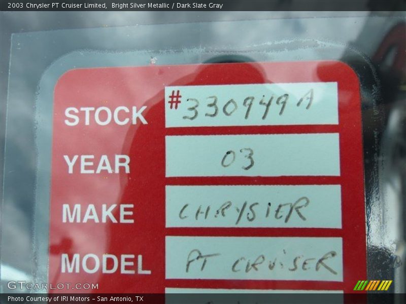 Bright Silver Metallic / Dark Slate Gray 2003 Chrysler PT Cruiser Limited